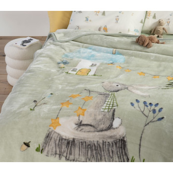 ΠΑΙΔΙΚΗ ΚΟΥΒΕΡΤΑ WOODLAND PARTY 160Χ220 NEF-NEF HOMEWARE