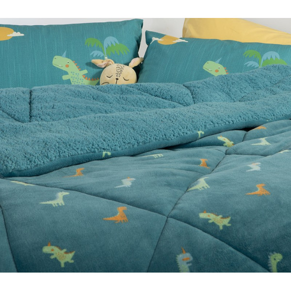 ΠΑΙΔΙΚΟ ΚΟΥΒΕΡΤΟΠΑΠΛΩΜΑ ΜΟΝΟ DINOS ON WHEELS 160Χ220 NEF-NEF HOMEWARE