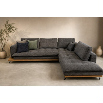 ΓΩΝΙΑΚΟΣ ΚΑΝΑΠΕΣ HERA ΧΩΡΙΣ ΑΝΑΚΛΙΣΕΙΣ 300 X 240 X 103εκ.