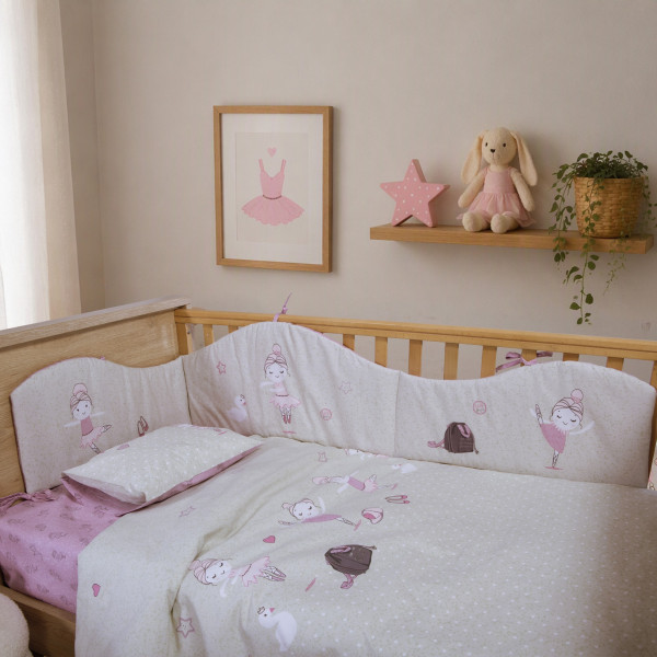 Σετ Σεντόνια Κούνιας Βρεφικά Ballerine World  Nef Nef Homeware