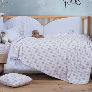 ΒΡΕΦΙΚΗ ΚΟΥΒΕΡΤΑ FLEECE ΑΓΚΑΛΙΑΣ SWEET RHOMBUS 75X110