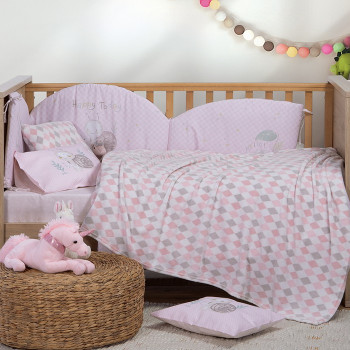 ΒΡΕΦΙΚΗ ΚΟΥΒΕΡΤΑ FLEECE ΚΟΥΝΙΑΣ SWEET RHOMBUS 110X150