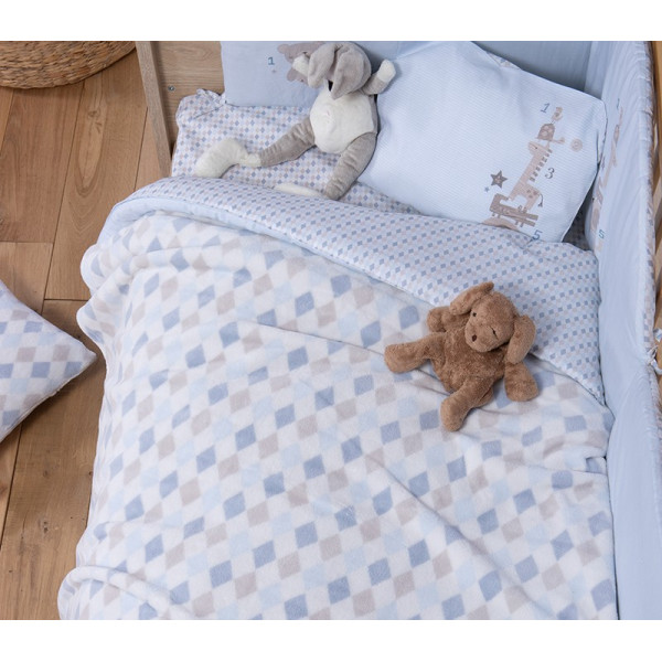 ΒΡΕΦΙΚΗ ΚΟΥΒΕΡΤΑ FLEECE ΑΓΚΑΛΙΑΣ SWEET RHOMBUS 75X110