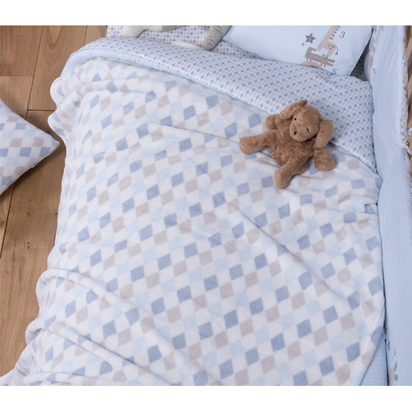 ΒΡΕΦΙΚΗ ΚΟΥΒΕΡΤΑ FLEECE ΑΓΚΑΛΙΑΣ SWEET RHOMBUS 75X110