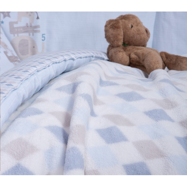 ΒΡΕΦΙΚΗ ΚΟΥΒΕΡΤΑ FLEECE ΑΓΚΑΛΙΑΣ SWEET RHOMBUS 75X110