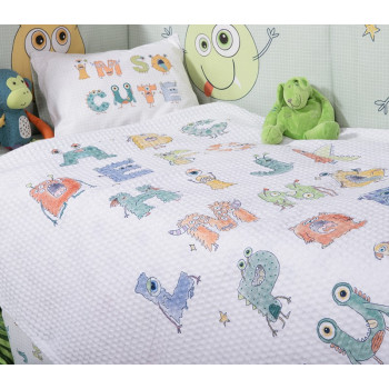 ΒΡΕΦΙΚΗ ΚΟΥΒΕΡΤΑ ΠΙΚΕ ΚΟΥΝΙΑΣ ALPHABET MONSTER 110X150 NEF-NEF HOMEWARE