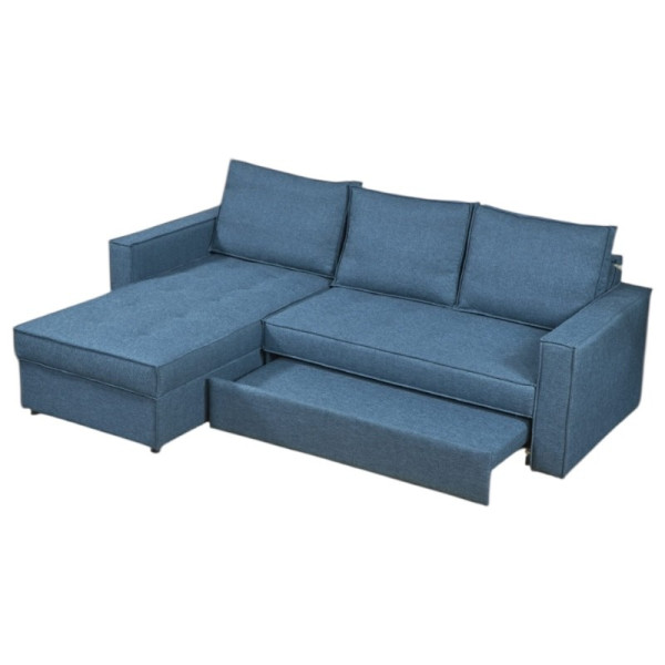 ΓΩΝΙΑΚΟΣ ΚΑΝΑΠΕΣ ΚΡΕΒΑΤΙ LORENZO 2.35*1.65*0.95μ. ΜΕ ΑΠΟΘΗΚΕΥΤΙΚΟ