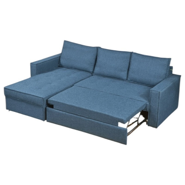 ΓΩΝΙΑΚΟΣ ΚΑΝΑΠΕΣ ΚΡΕΒΑΤΙ LORENZO 2.35*1.65*0.95μ. ΜΕ ΑΠΟΘΗΚΕΥΤΙΚΟ