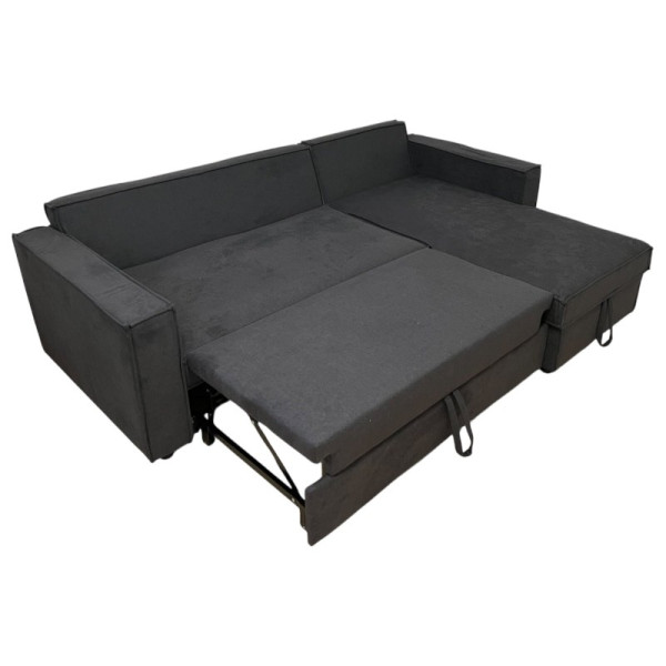 ΓΩΝΙΑΚΟΣ ΚΑΝΑΠΕΣ ΚΡΕΒΑΤΙ LORENZO 2.35*1.65*0.95μ. ΜΕ ΑΠΟΘΗΚΕΥΤΙΚΟ