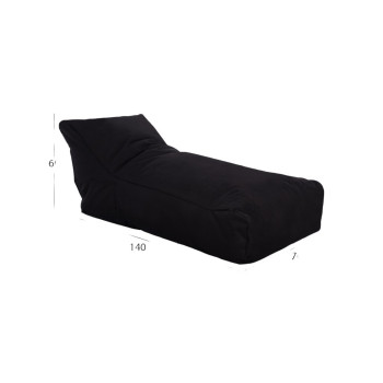 ΠΟΥΦ ALOK ΜΑΥΡΟ ΜΕ UV PROTECTION 140x70x60Υ εκ.