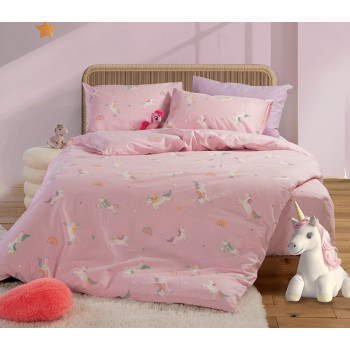 ΠΑΙΔΙΚΗ ΣΕΤ ΠΑΠΛΩΜΑΤΟΘΗΚΗ ΜΟΝΗ UNICORNS STYLE 160Χ240 NEF-NEF HOMEWARE