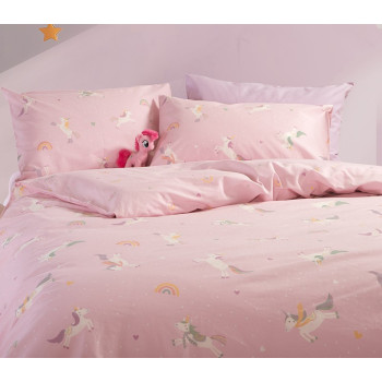 ΠΑΙΔΙΚΗ ΣΕΤ ΠΑΠΛΩΜΑΤΟΘΗΚΗ ΜΟΝΗ UNICORNS STYLE 160Χ240 NEF-NEF HOMEWARE