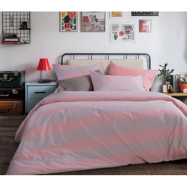 ΣΕΤ ΣΕΝΤΟΝΙΑ ΒΑΜΒΑΚΕΡΑ ΔΙΠΛΑ CASUAL STRIPE 200Χ270 NEF-NEF HOMEWARE