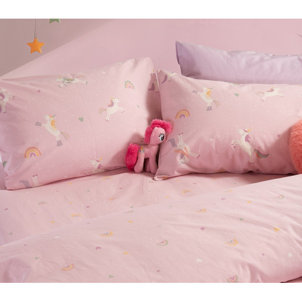 ΠΑΙΔΙΚΗ ΣΕΤ ΠΑΠΛΩΜΑΤΟΘΗΚΗ ΜΟΝΗ UNICORNS STYLE 160Χ240 NEF-NEF HOMEWARE