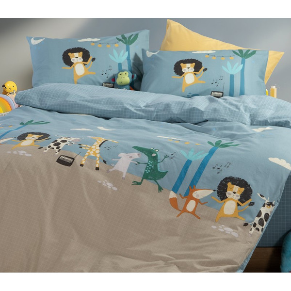 ΠΑΙΔΙΚΗ ΣΕΤ ΠΑΠΛΩΜΑΤΟΘΗΚΗ ΜΟΝΗ WILD DANCE 160Χ240 NEF-NEF HOMEWARE