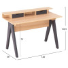 ΓΡΑΦΕΙΟ FB918290 ΜΕΛΑΜΙΝΗ ΣΕ SONAMA-ΓΚΡΙ 120x19-59x75-85,5ΥΥεκ.