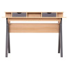 ΓΡΑΦΕΙΟ FB918290 ΜΕΛΑΜΙΝΗ ΣΕ SONAMA-ΓΚΡΙ 120x19-59x75-85,5ΥΥεκ.