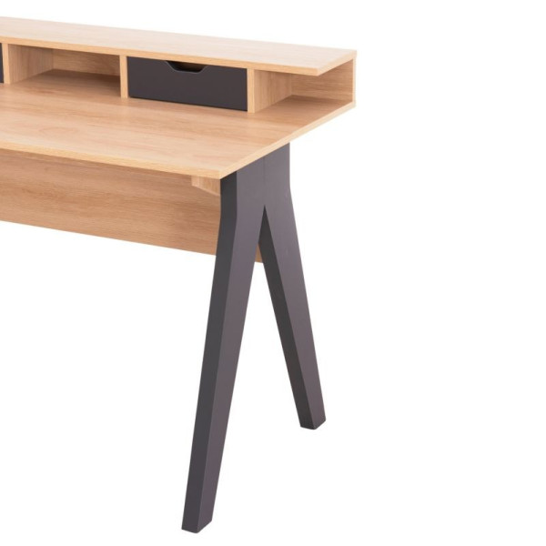 ΓΡΑΦΕΙΟ FB918290 ΜΕΛΑΜΙΝΗ ΣΕ SONAMA-ΓΚΡΙ 120x19-59x75-85,5ΥΥεκ.