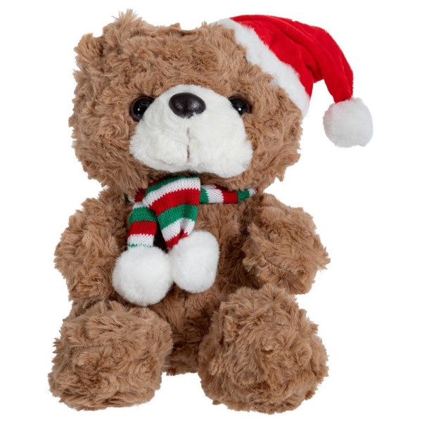 ΚΑΦΕ ΛΟΥΤΡΙΝΟ ΑΡΚΟΥΔΑΚΙ ΜΕ ΚΟΚΚΙΝΟ ΣΚΟΥΦΟ & ΚΑΣΚΩΛ 16Χ16Χ22ΕΚ