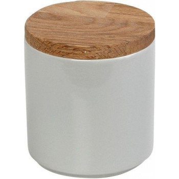 LIGHT GREY ESSENTIALS ΔΟΧΕΙΟ ΜΕ ΞΥΛ. ΚΑΠΑΚΙ 12Χ12Χ10ΕΚ