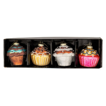  ΠΟΛΥΧΡΩΜΟ ΓΥΑΛΙΝΟ ΚΡΕΜΑΣΤΟ ΣΤΟΛΙΔΙ CUPCAKE Φ6,5ΕΚ