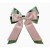 VELVET DECO RIBBON  PINK GREEN,23X30CM