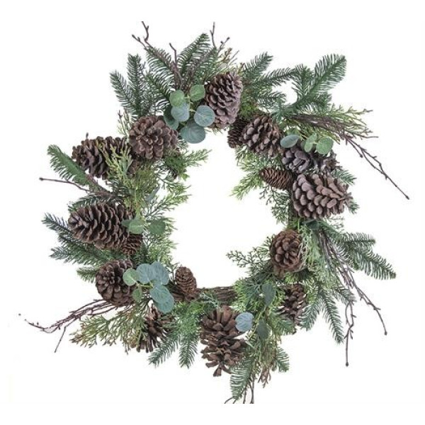 ΣΤΕΦΑΝΙ FOREST ΜΕ ΦΥΣΙΚΑ ΥΛΙΚΑ,60CM
