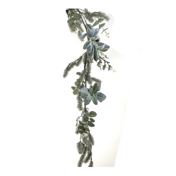 ΓΙΡΛANTA ΦΥΛΛΑ ΕΥΚΑΛΥΠΤΟΥ & ΕΛΑΤΟΥ, ΛΕΥΚΑ BERRIES 120CM