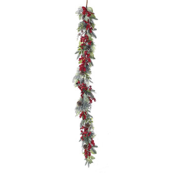 ΠΡΑΣΙΝΗ ΓΙΡΛΑΝΤΑ ΜΕ KOKKINA BERRIES ΚΑΙ ΚΟΥΚΟΥΝΑΡΙΑ 180ΕΚ