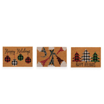 ΧΡΙΣΤΟΥΓΕΝΝΙΑΤΙΚΟ ΤΑΠΕΤΟ ΕΙΣΟΔΟΥ HAPPY HOLIDAYS 40X60 NEF-NEF HOMEWARE