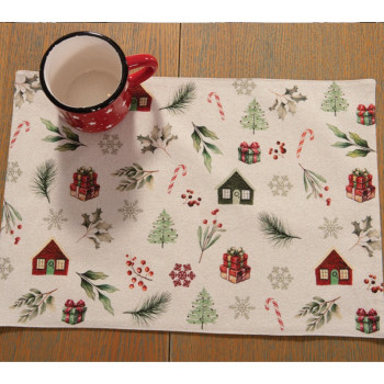 ΧΡΙΣΤΟΥΓΕΝΝΙΑΤΙΚΟ ΣΟΥΠΛΑ WHITE CHRISTMAS 33Χ48 NEF-NEF HOMEWARE