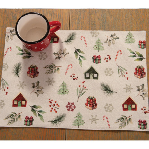 ΧΡΙΣΤΟΥΓΕΝΝΙΑΤΙΚΟ ΣΟΥΠΛΑ WHITE CHRISTMAS 33Χ48 NEF-NEF HOMEWARE
