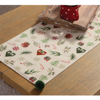 ΧΡΙΣΤΟΥΓΕΝΝΙΑΤΙΚΗ ΤΡΑΒΕΡΣΑ WHITE CHRISTMAS 33X150 NEF-NEF HOMEWARE