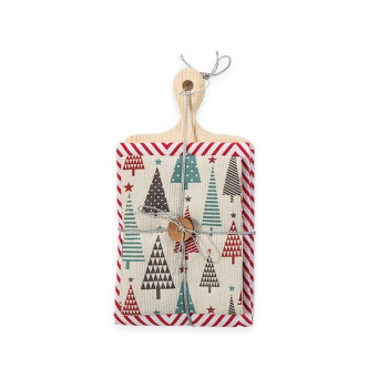 ΞΥΛΟ ΚΟΠΗΣ CHRISTMAS FOREST ΜΕ ΠΟΤΗΡΟΠΑΝΑ ΣΕΤ 2 ΤΜΧ NEF-NEF HOMEWARE