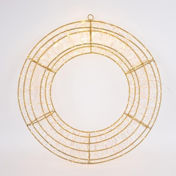 ΣΤΕΦΑΝΙ 58cm, 1200 LED, 31V ΜΕΤΑΣΧΗΜΑΤΙΣΤΗ, TIMER, ΜΠΡΟΝΖΕ ΜΕΤΑΛΛΙΚΟΣ ΣΚΕΛΕΤΟΣ, MΠΡONZE ΧΑΛΚΙΝΟ ΚΑΛΩΔΙΟ, ΘΕΡΜΟ ΛΕΥΚΟ LED, ΠΡΟΕΚΤ