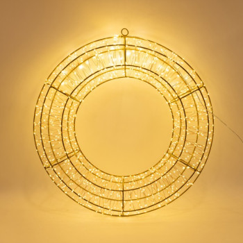 ΣΤΕΦΑΝΙ 58cm, 1200 LED, 31V ΜΕΤΑΣΧΗΜΑΤΙΣΤΗ, TIMER, ΜΠΡΟΝΖΕ ΜΕΤΑΛΛΙΚΟΣ ΣΚΕΛΕΤΟΣ, MΠΡONZE ΧΑΛΚΙΝΟ ΚΑΛΩΔΙΟ, ΘΕΡΜΟ ΛΕΥΚΟ LED, ΠΡΟΕΚΤ