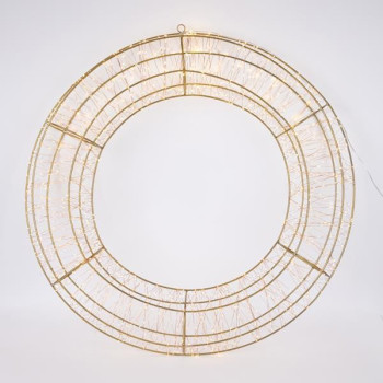 ΣΤΕΦΑΝΙ 80cm, 1680 LED, 31V ΜΕΤΑΣΧΗΜΑΤΙΣΤΗ, TIMER, MΠΡΟΝΖΕ ΜΕΤΑΛΛΙΚΟΣ ΣΚΕΛΕΤΟΣ
