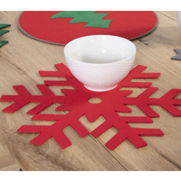  ΧΡΙΣΤΟΥΓΕΝΝΙΑΤΙΚΟ ΣΟΥΠΛΑ FELT SNOW FLAKE 2TMX 