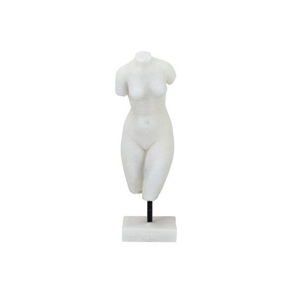 Figurine Λευκό Επιτραπέζιο Διακοσμητικό Ρητίνης με Γυναικεία Φιγούρα (12x13.2x36.3)cm