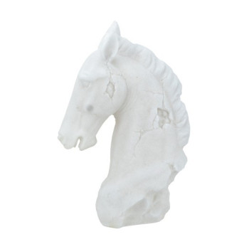 Horse Λευκό Διακοσμητικό άλογο Ρητίνης (27x17.5x39.5)cm
