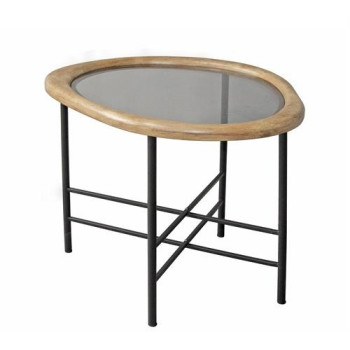 EP482 COFFE TABLE ΒΟΤΣΑΛΟ ΓΥΑΛΙΝΟ ΚΑΠΑΚΙ 61X53EK.
