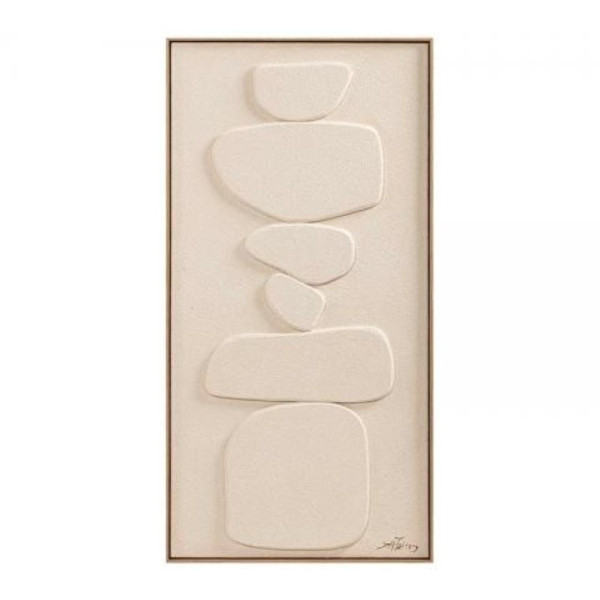 PI395 Ανάγλυφο Hand paint με κορνίζα 4,5cm,60x120cm | ZAROS
