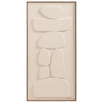 PI394 Ανάγλυφο Hand paint με κορνίζα 4,5cm,60x120cm | ZAROS