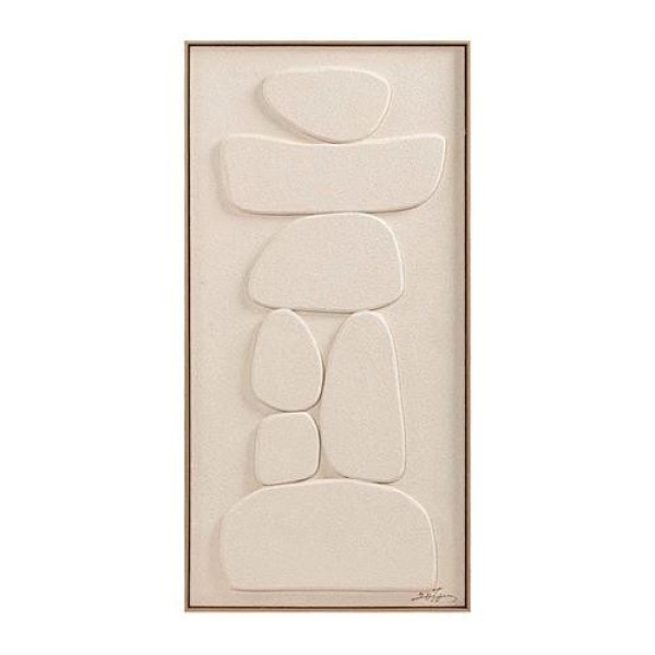 PI394 Ανάγλυφο Hand paint με κορνίζα 4,5cm,60x120cm | ZAROS