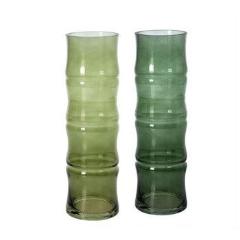 ΓΥΑΛΙΝΟ ΒΑΖΟ ΣΕ ΣΧΗΜΑ BAMBOO,2ΧΡ,9Χ31ΕΚ.