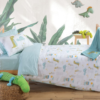 ΠΑΙΔΙΚΗ ΣΕΤ ΠΑΠΛΩΜΑΤΟΘΗΚΗ ΜΟΝΗ DINO DRAGON TIME 160Χ240 NEF-NEF HOMEWARE