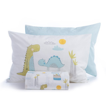 ΠΑΙΔΙΚΗ ΣΕΤ ΠΑΠΛΩΜΑΤΟΘΗΚΗ ΜΟΝΗ DINO DRAGON TIME 160Χ240 NEF-NEF HOMEWARE