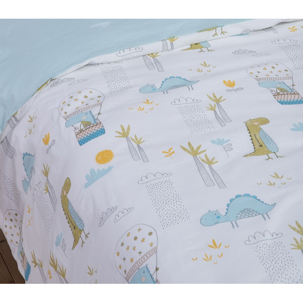 ΠΑΙΔΙΚΗ ΣΕΤ ΠΑΠΛΩΜΑΤΟΘΗΚΗ ΜΟΝΗ DINO DRAGON TIME 160Χ240 NEF-NEF HOMEWARE
