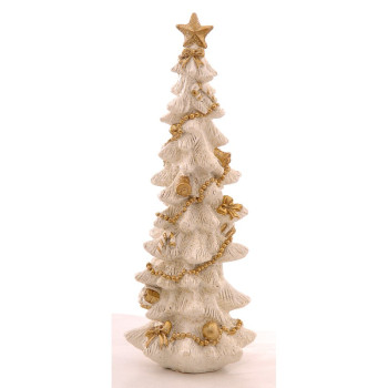 34.50CMPOLYRESIN GOLD TREE DECORATION