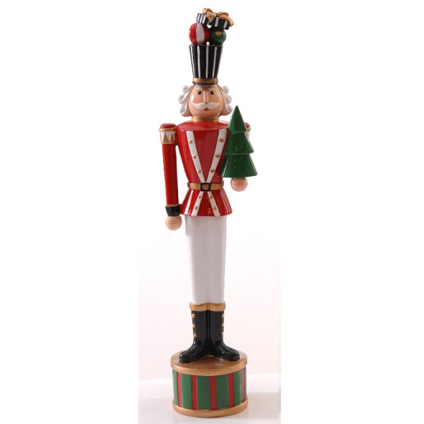 45cm Polyresin soldier w/tree